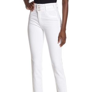 Hudson Vintage Holly Skinny Crop in White Size 33